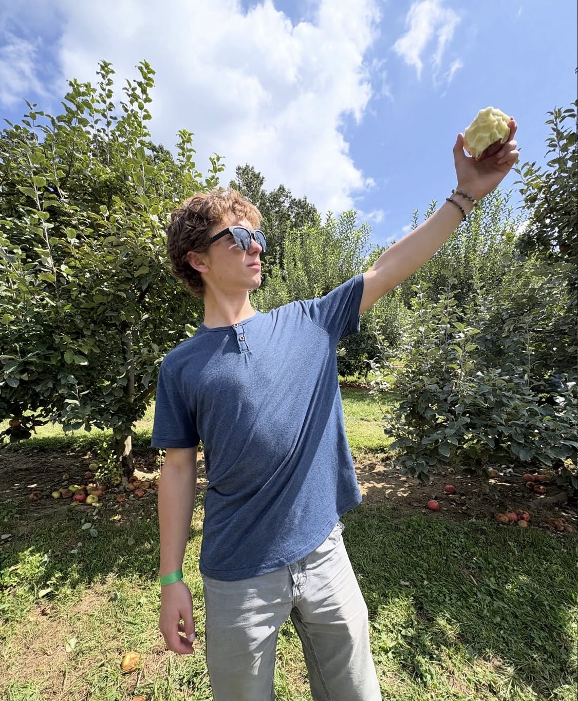 Ryder Mann holding up an apple core